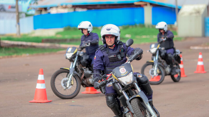 Agentes da Guarda Municipal participam de treinamento para motopatrulhamento