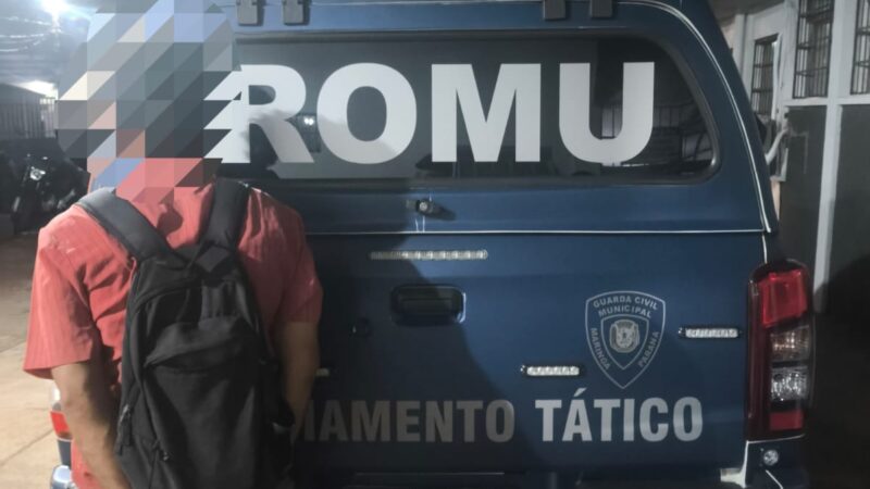 GCM de Maringá prende homem por descumprimento de medida protetiva no Jardim Guairacá