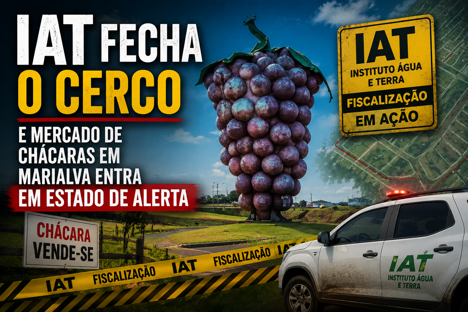 IAT fecha o cerco e mercado de chácaras em Marialva entra em estado de alerta