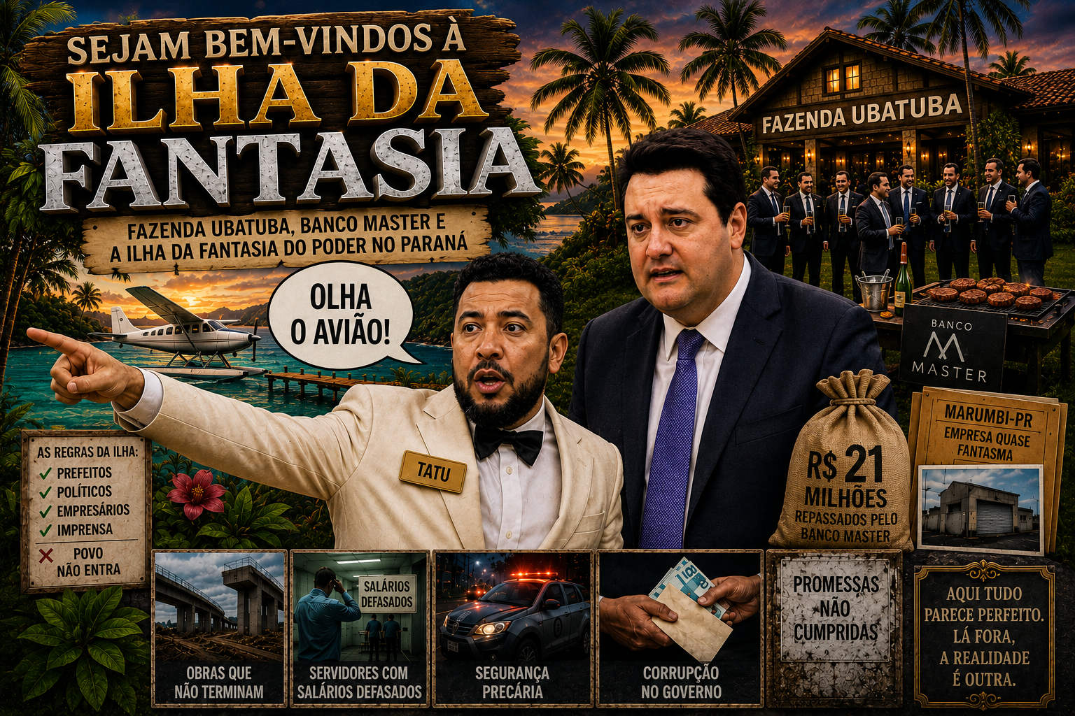 Será que o sonho político de Ratinho Junior encontrará seu final feliz na Ilha da Fantasia?