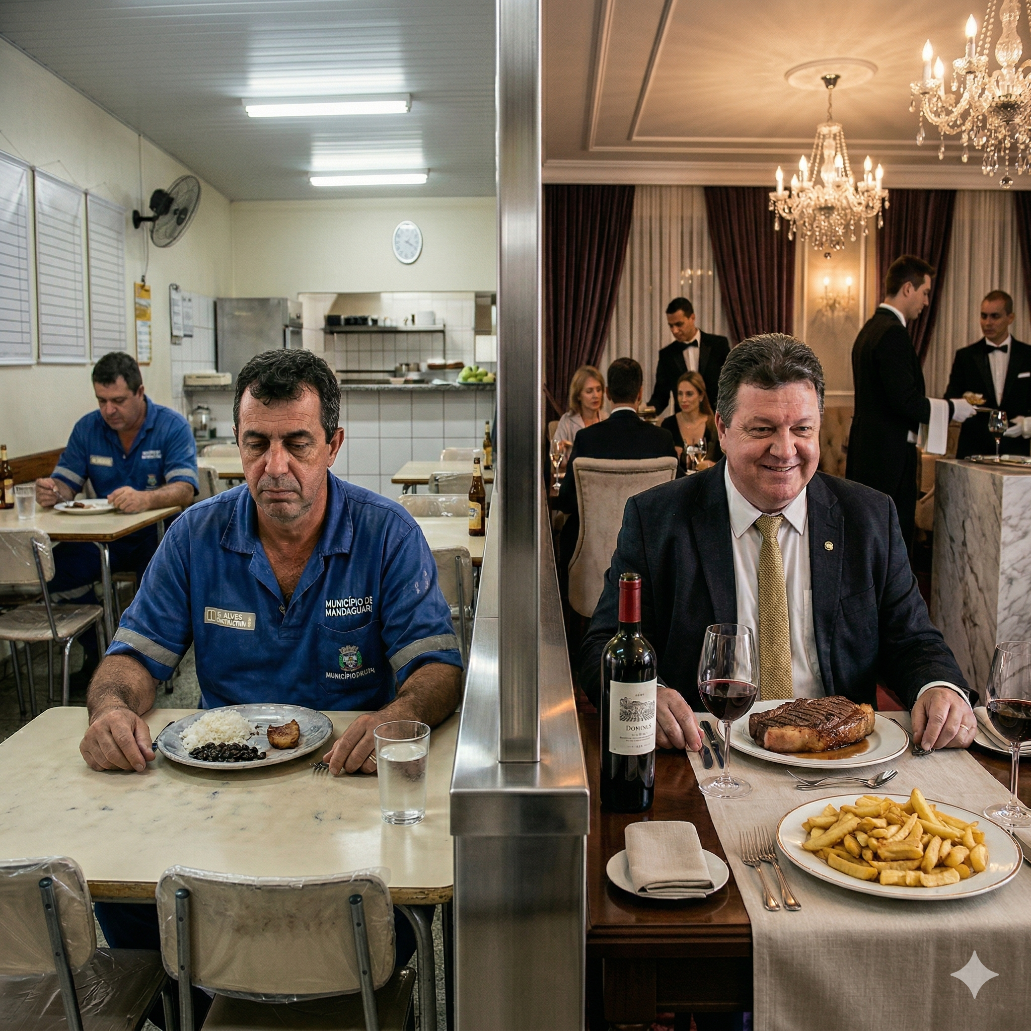 Que fome é essa? O abismo entre o prato do vereador e o do servidor em Mandaguari
