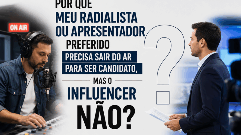 Por que meu radialista ou apresentador preferido precisa sair do ar para ser candidato, mas o influencer não?