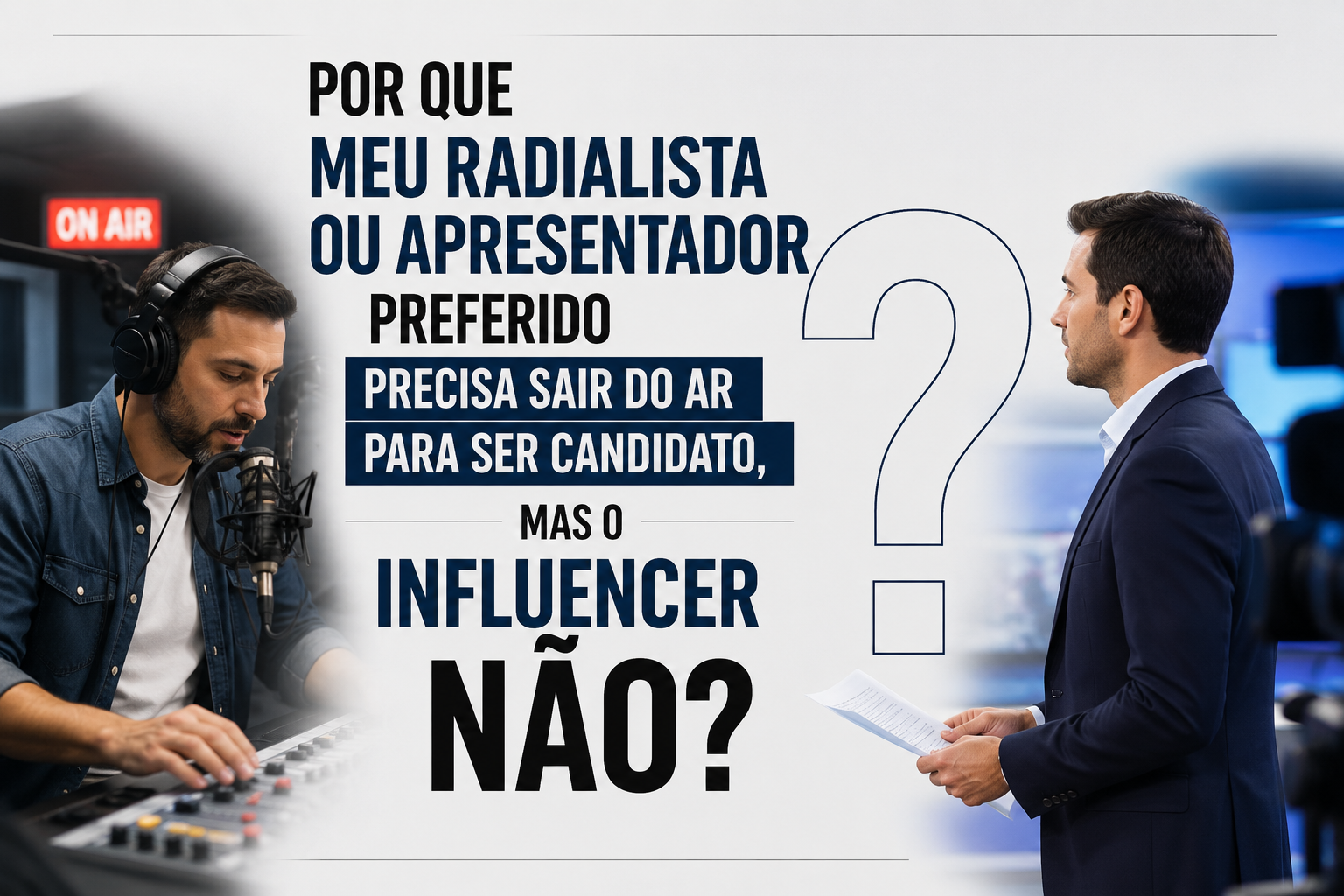 Por que meu radialista ou apresentador preferido precisa sair do ar para ser candidato, mas o influencer não?