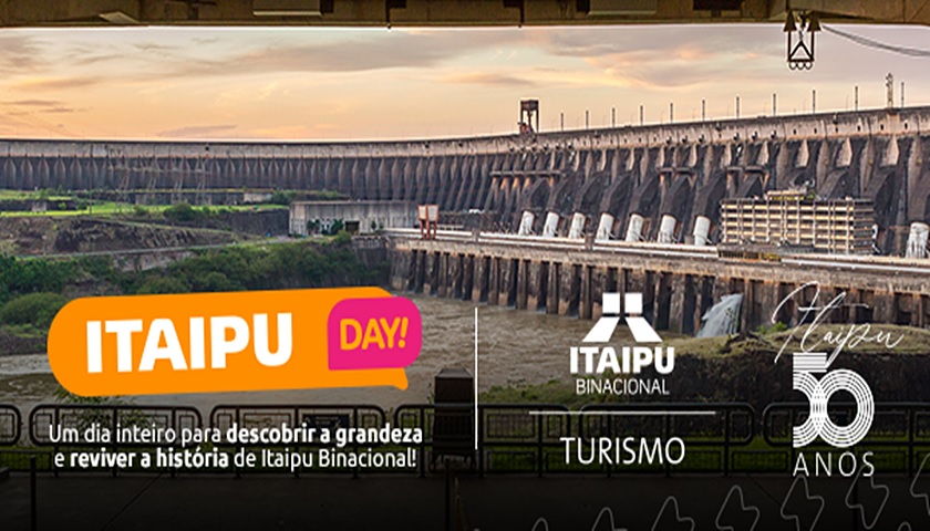 Itaipu Day: Turismo Itaipu convida comunidade iguaçuense para comemorar os 50 anos da Binacional