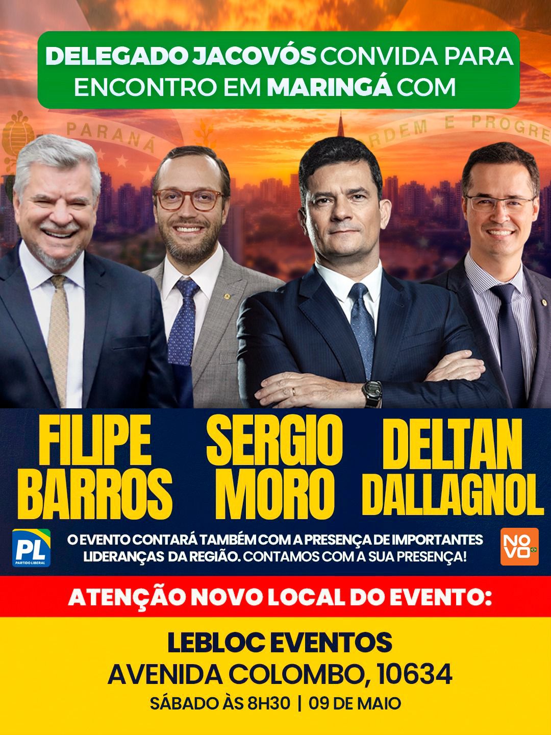 Sergio Moro em Maringá supera expectativas e mobiliza grande público
