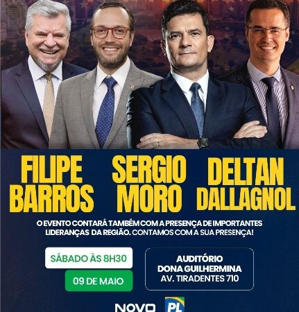 Delegado Jacovós reúne direita paranaense com Moro, Filipe Barros e Deltan