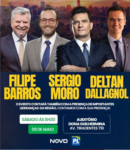 Delegado Jacovós reúne direita paranaense com Moro, Filipe Barros e Deltan