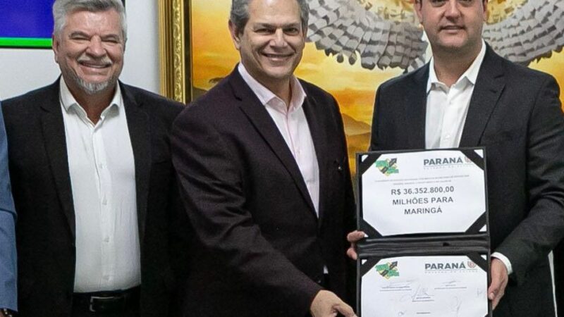 Delegado Jacovós e Silvio Barros acompanham liberação de recursos para pavimentação em Maringá