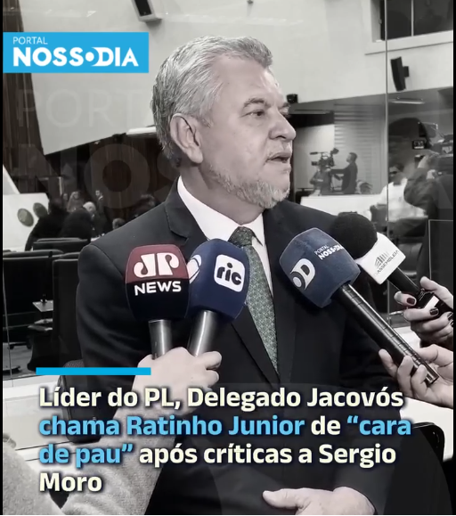 Ratinho Junior é “cara de pau” e “não tem capacidade moral” para criticar Moro, diz Jacovós