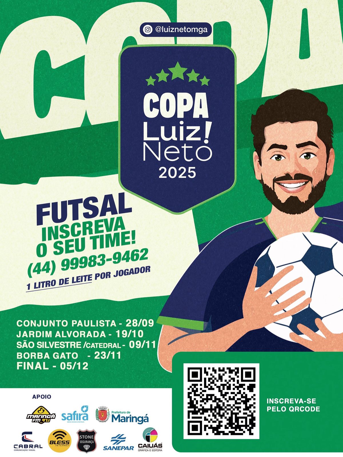 Futsal, Gols e Solidariedade: Copa Luiz Neto de Futsal Homenageia Walter Guerlles