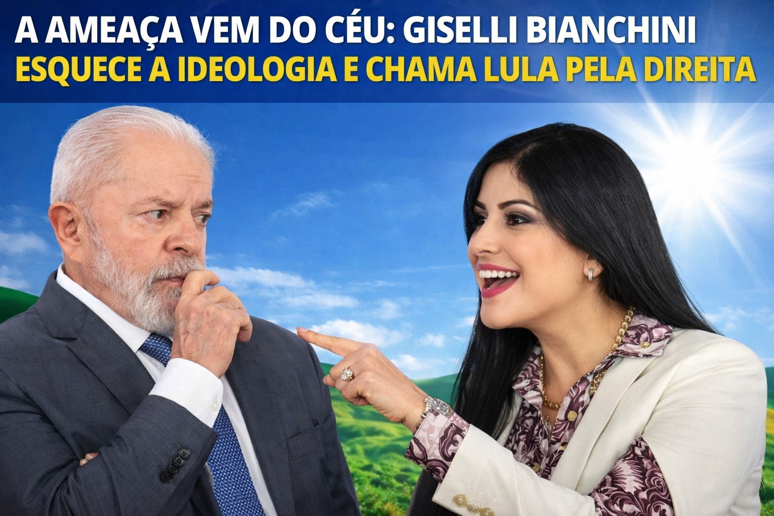 A ameaça vem do céu: Giselli Bianchini esquece a ideologia e chama Lula pela direita