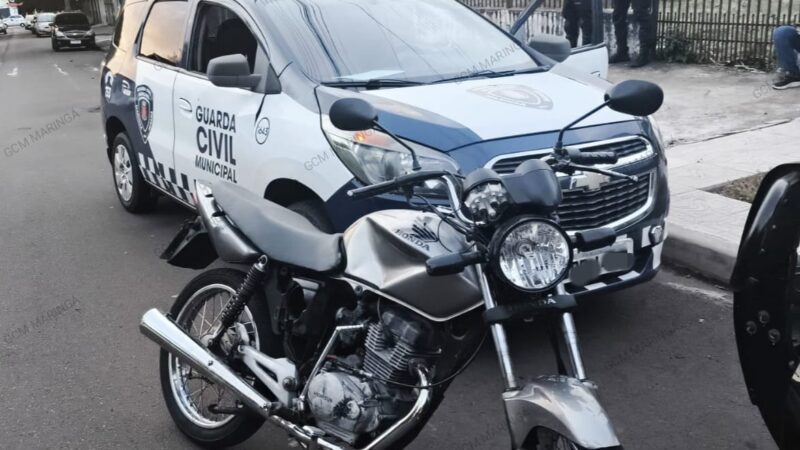 GCM de Maringá apreende moto com mais de R$ 185 mil em multas de trânsito