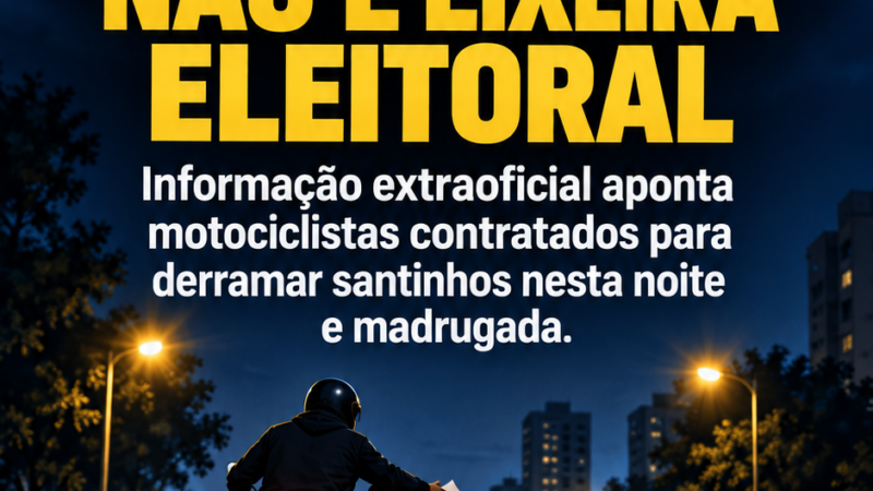 Maringá não é lixeira eleitoral: informação extraoficial aponta motociclistas contratados para derramar santinhos nesta noite e madrugada