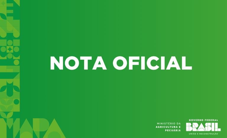 Nota oficial | Ministério da Agricultura e Pecuária confirma primeiro foco de gripe aviária em granja comercial no Brasil
