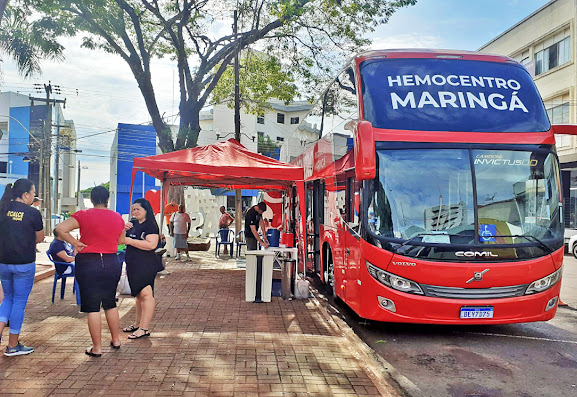 Ônibus do Hemocentro de Maringá faz coleta de sangue em Mandaguaçu quinta, 13