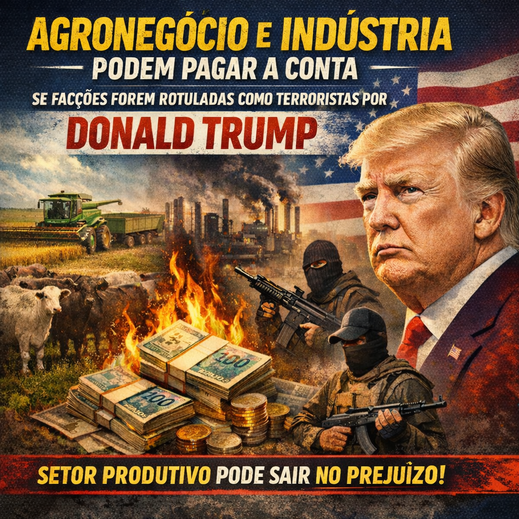 Agronegócio e indústria podem pagar a conta se facções forem rotuladas como terroristas por  Donald Trump
