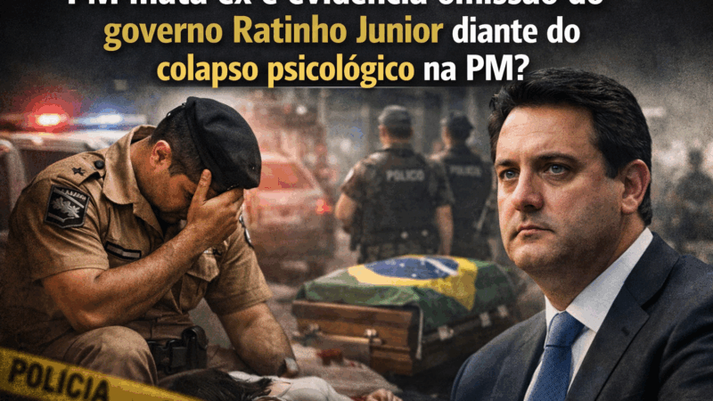 PM mata ex e evidencia omissão do governo Ratinho Junior diante do colapso psicológico na PM?