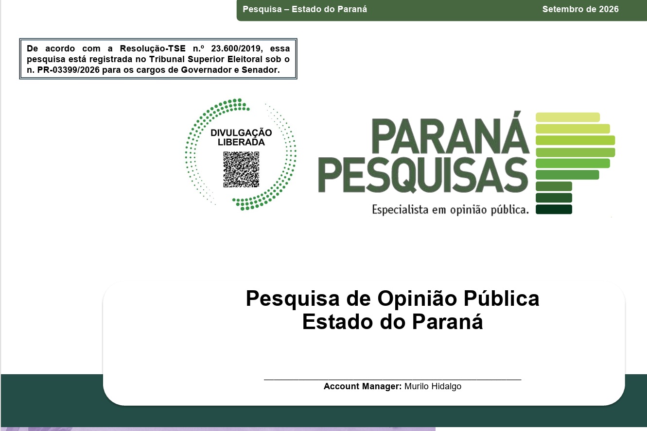 Paraná Pesquisas: Sergio Moro lidera disputa pelo governo com 45%