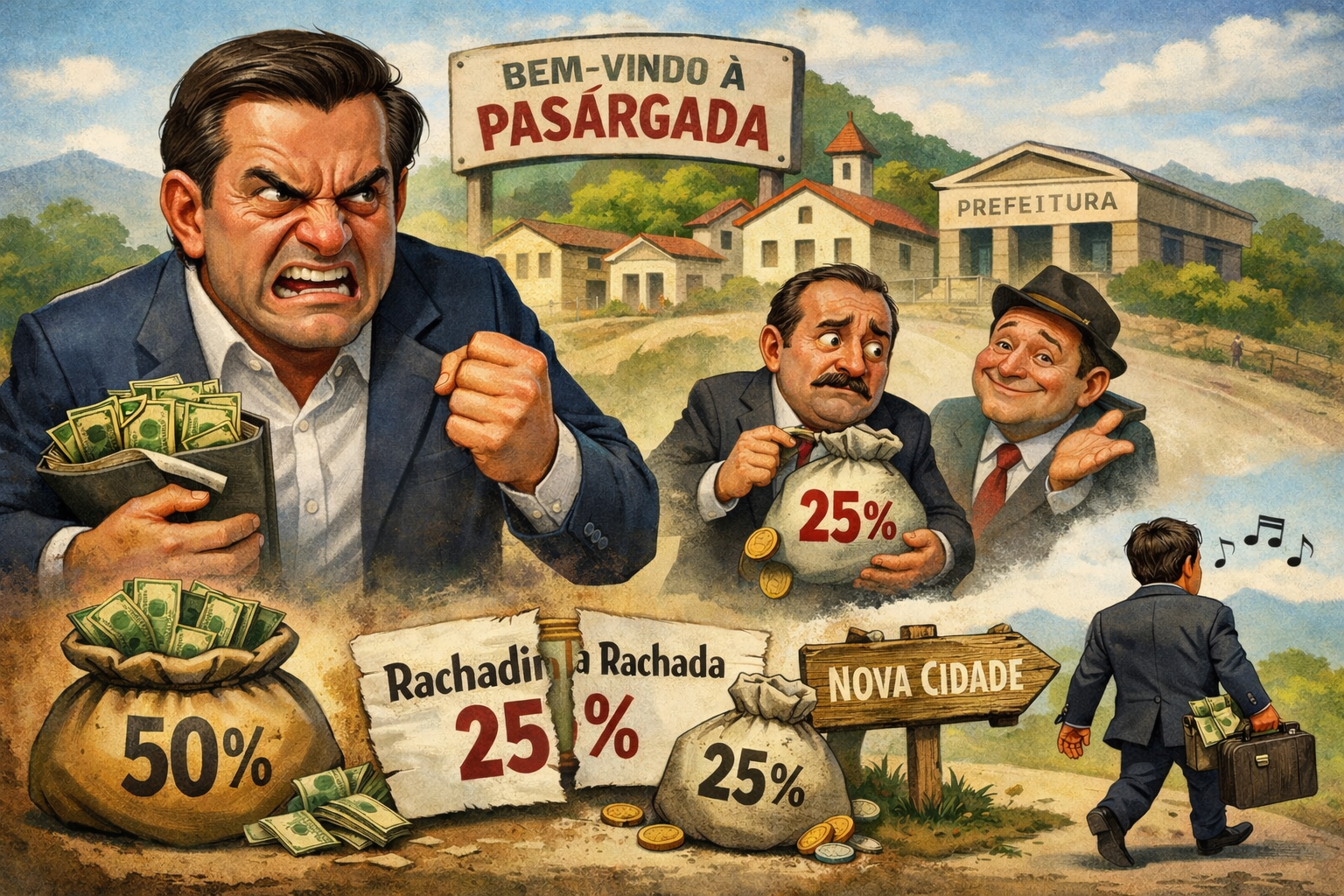 Se já era ilegal, imagine quando começam a rachar a rachadinha