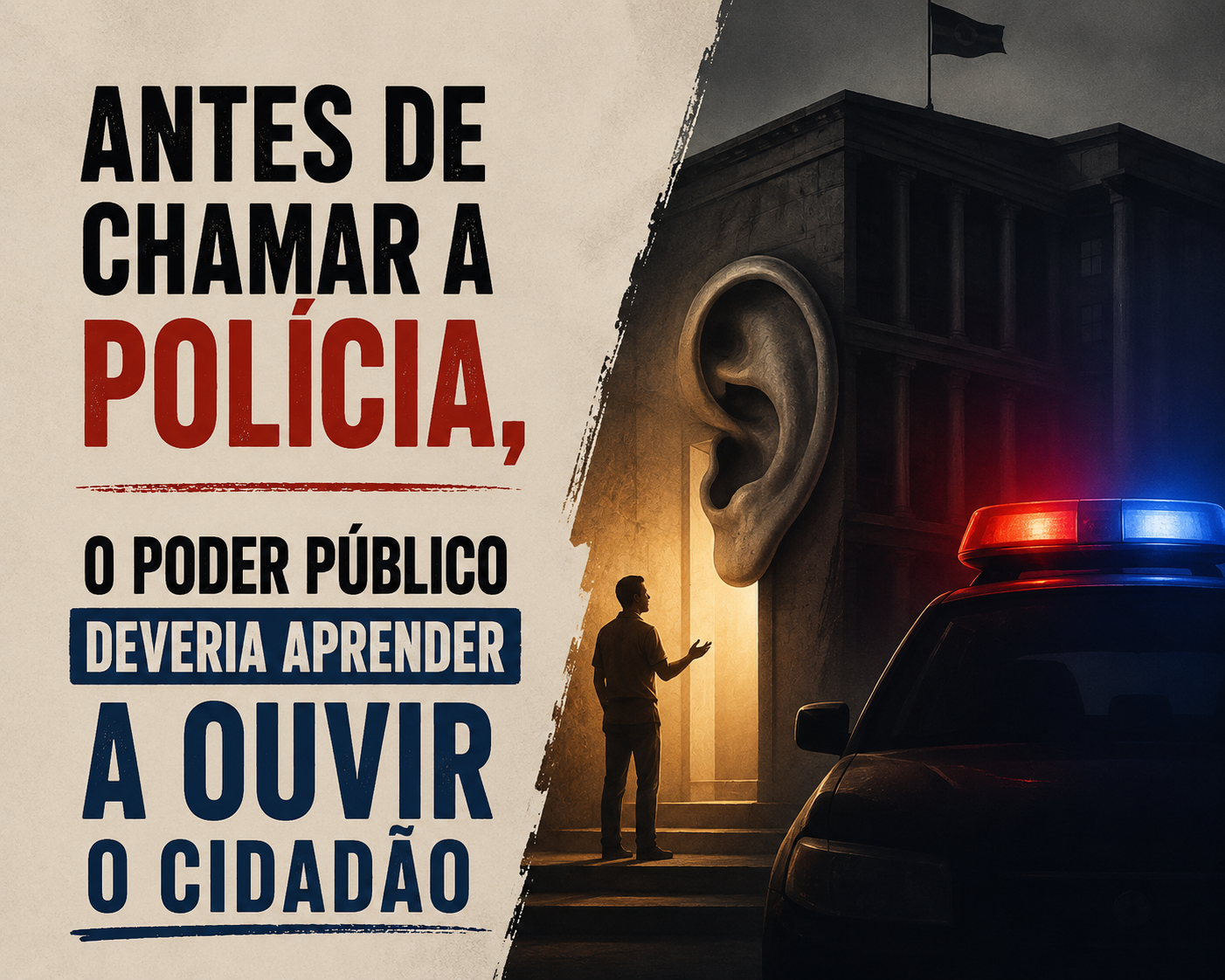 Antes de chamar a polícia, o poder público deveria aprender a ouvir o cidadão