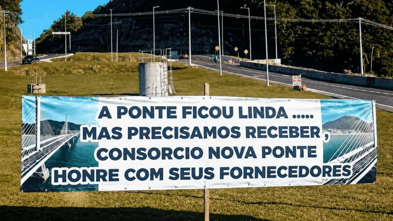 Ratinho Junior e Sandro Alex festejam a Ponte de Guaratuba, mas quem vai honrar os compromissos com os fornecedores?