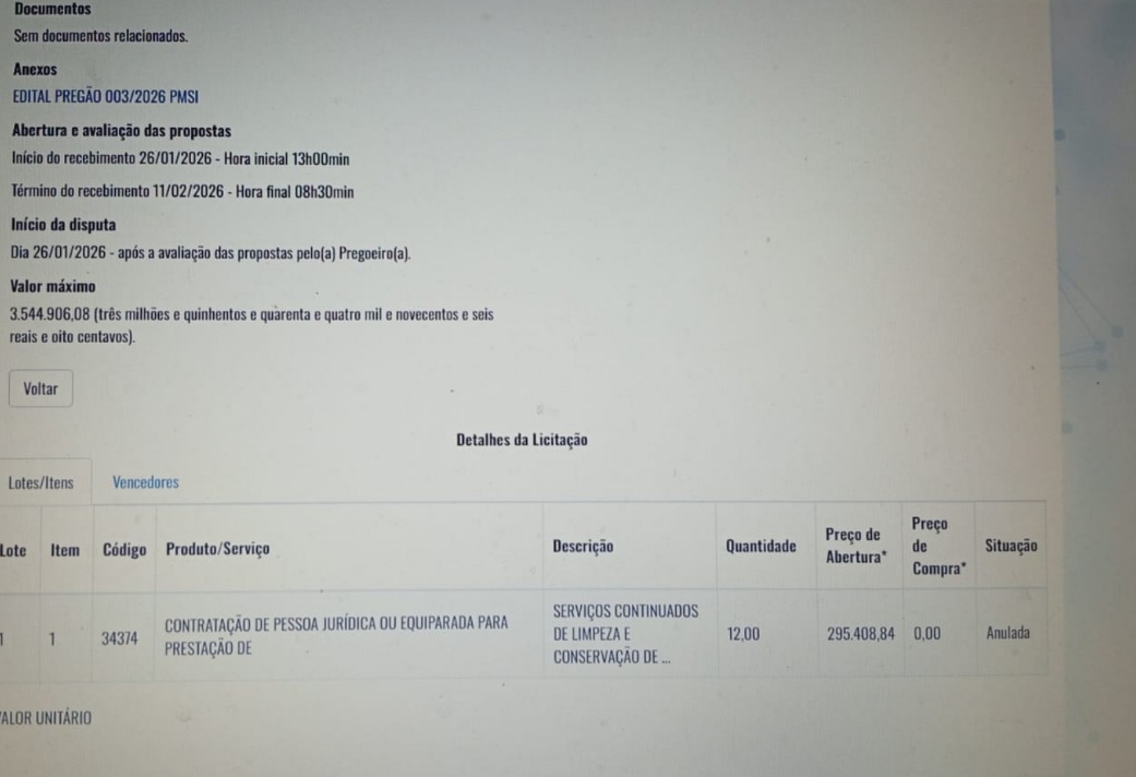 Após questionamento do O Diário de Maringá, prefeita Geny Violato anula pregão de R$ 3,5 milhões em Santo Inácio