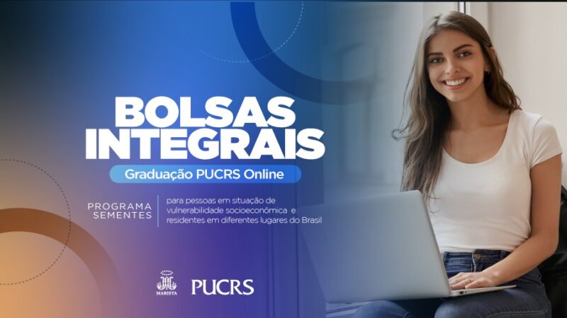 PUCRS oferece 250 bolsas de estudo em cursos de graduação online para pessoas em situação de vulnerabilidade