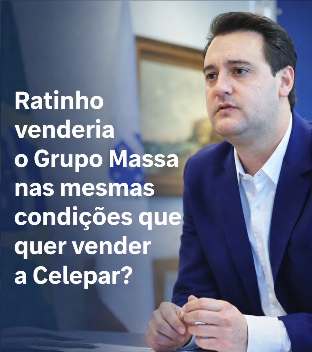 Ratinho venderia o Grupo Massa nas mesmas condições que quer vender a Celepar?