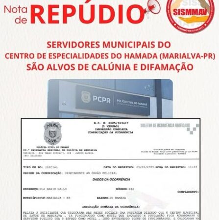 Sindicato repudia acusações contra servidores do Centro de Especialidades do Hamada e leva caso à Polícia