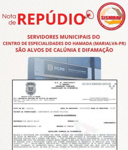 Sindicato repudia acusações contra servidores do Centro de Especialidades do Hamada e leva caso à Polícia