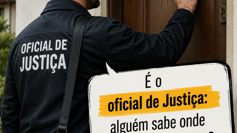 Toc, toc, toc… É o oficial de Justiça: alguém sabe onde está Sandro Alex?
