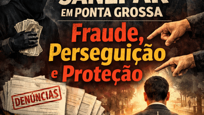 Sanepar em Ponta Grossa: denúncias de fraude, perseguição a servidor e suspeitas de proteção institucional revelam um sistema onde a ética virou risco