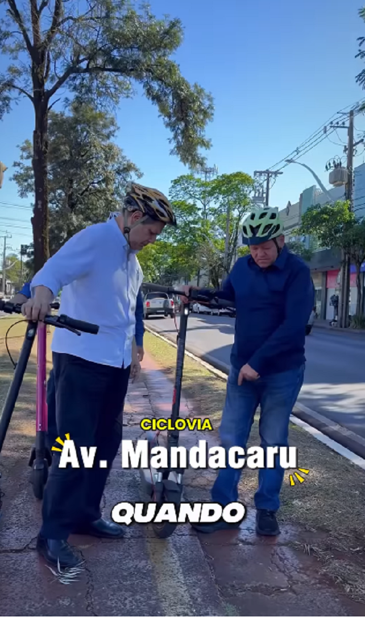 Gestão Silvio Barros e Sandra Jacovós inicia revitalização de ciclovias
