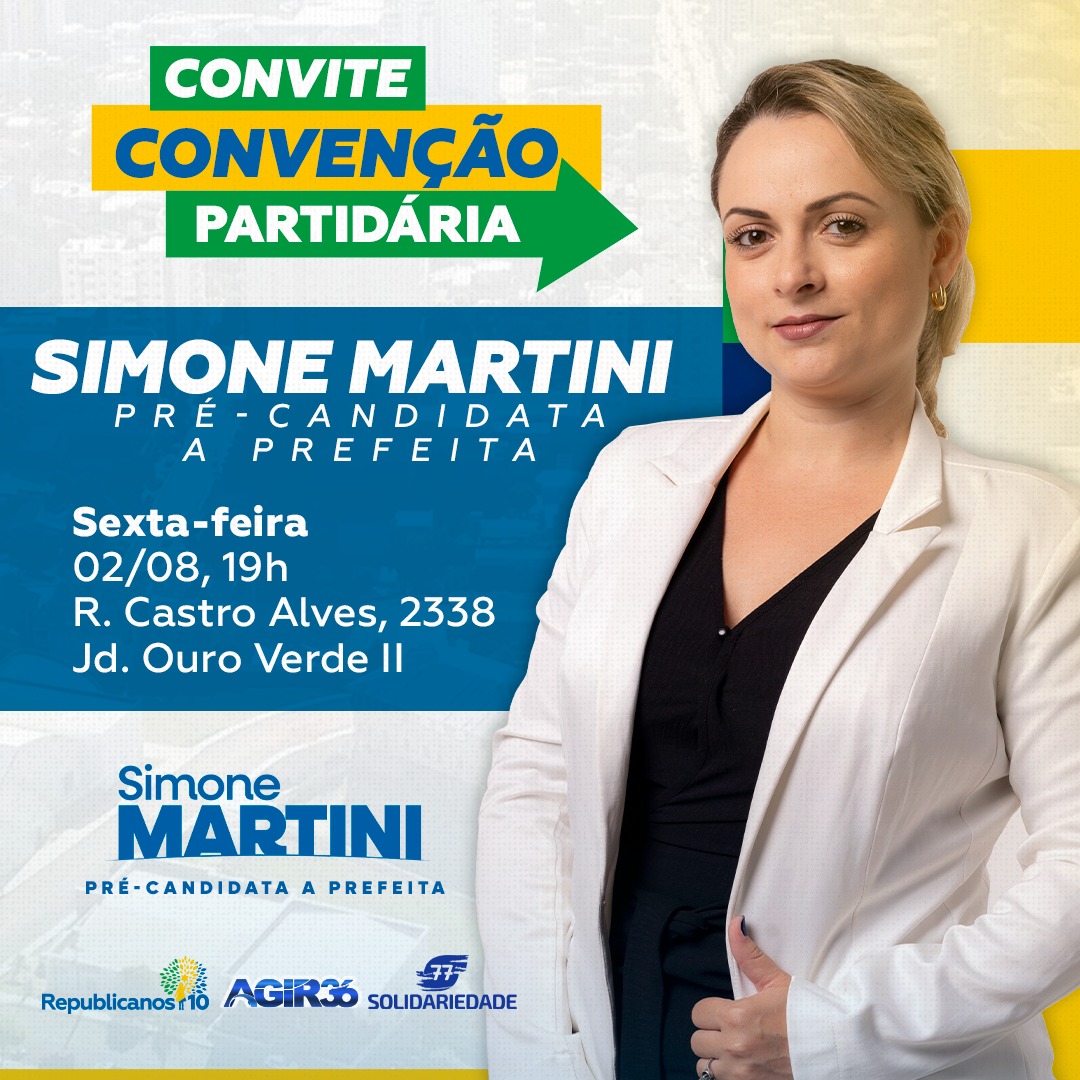 Sarandi: Simone Martini anuncia Ricardo Gordo como vice em convenção