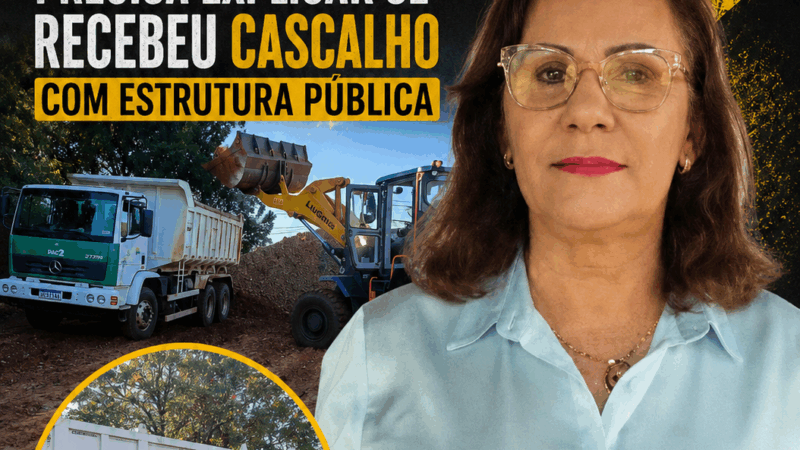 Teresinha Carvalho da Mota precisa explicar se recebeu cascalho com estrutura pública
