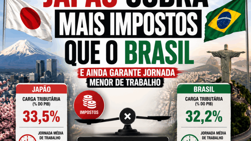 Japão cobra mais impostos que o Brasil e ainda garante jornada menor de trabalho