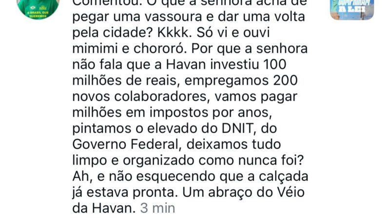 Bilhões no caixa e irritação nas redes: empresário da Havan reage a questionamento da vereadora Professora Ana Lúcia