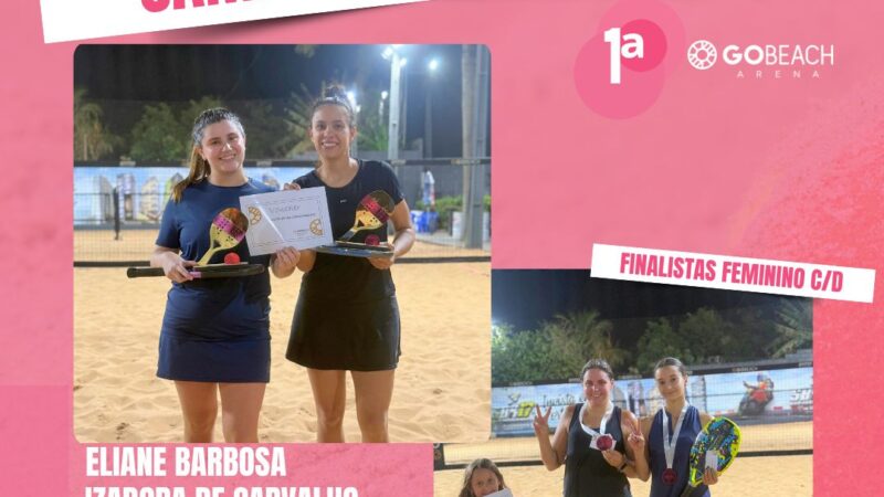 Eliane Barbosa e Izadora de Carvalho conquistam título na 1ª etapa da Liga Entre Arenas de beach tennis