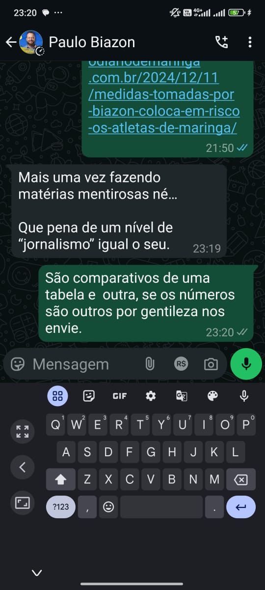 Biazon, se a informação é falsa, apresente os números que comprovem que estamos omitindo a verdade?