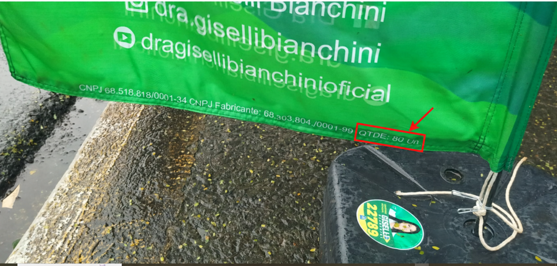 Giselli Bianchini declara receitas e despesas zeradas apesar de wind banners espalhados por Maringá
