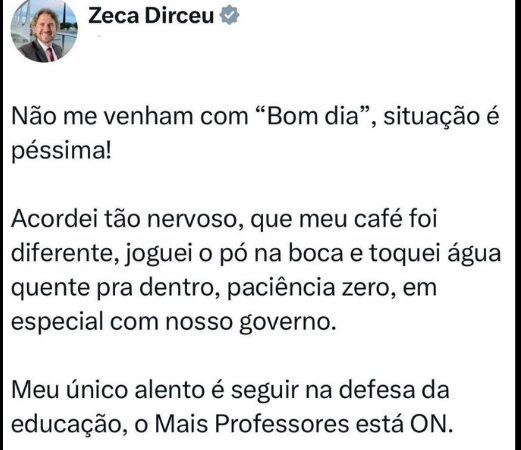 Fogo cruzado: Bolsonaro ataca e Zeca Dirceu não deixa por menos