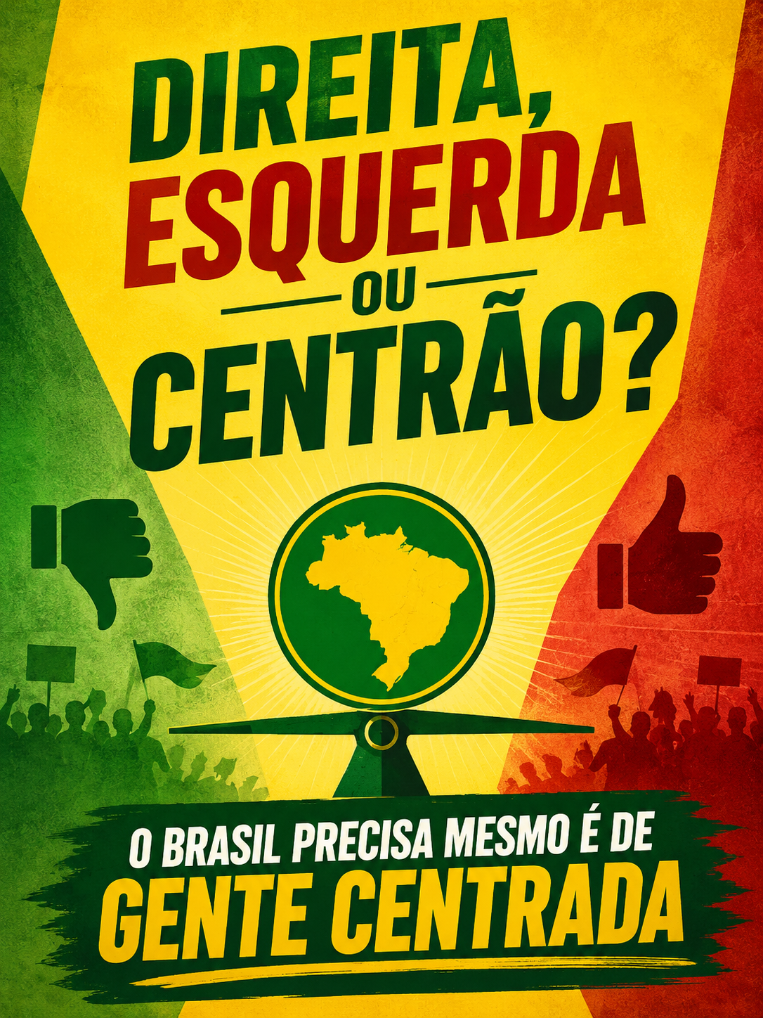 Direita, esquerda ou centrão? O Brasil precisa mesmo é de gente centrada
