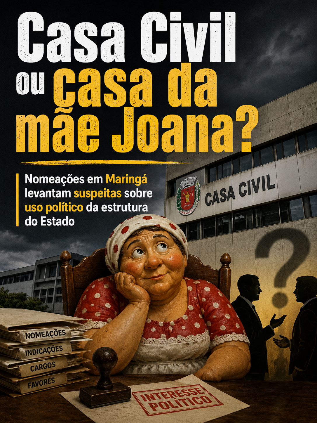 Casa Civil ou casa da mãe Joana? Nomeações em Maringá levantam suspeitas sobre uso político da estrutura do Estado