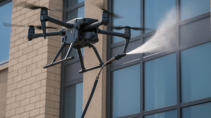 Tecnologia com drones impulsiona o mercado de limpeza
