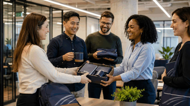 Empresas usam brindes em ações de endomarketing