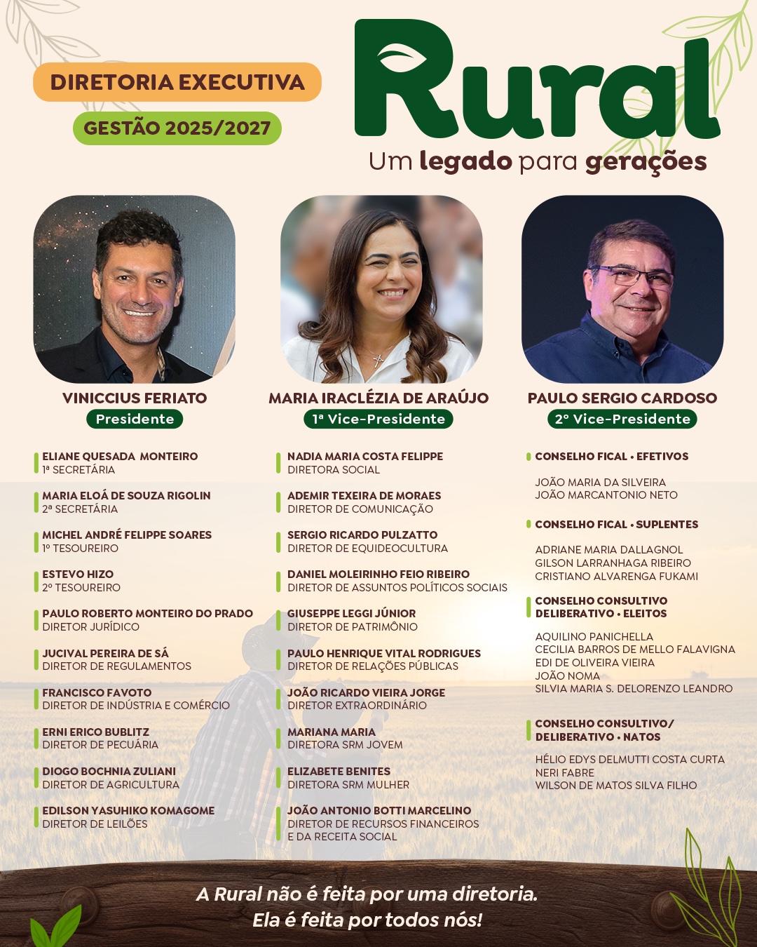 Nota de posicionamento oficial Chapa “Rural Um Legado para Gerações”