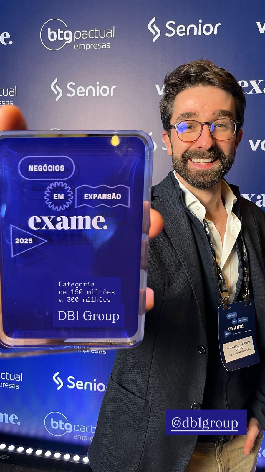 Grupo DB1 é destaque, pela segunda vez, no Ranking Negócios em Expansão da Revista Exame 2025