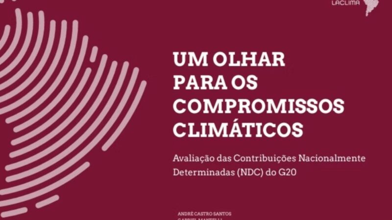 LACLIMA lança relatório sobre metas do G20 rumo a 2035