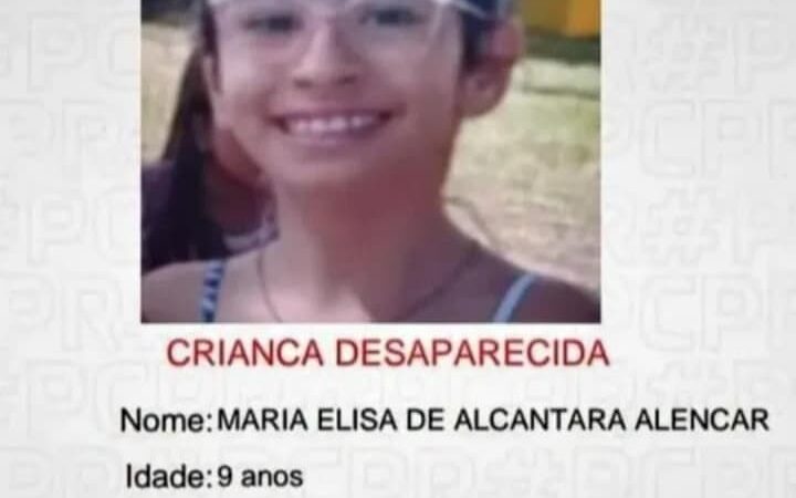 Menina de 9 anos desaparece em Maringá e Polícia Civil pede ajuda da população