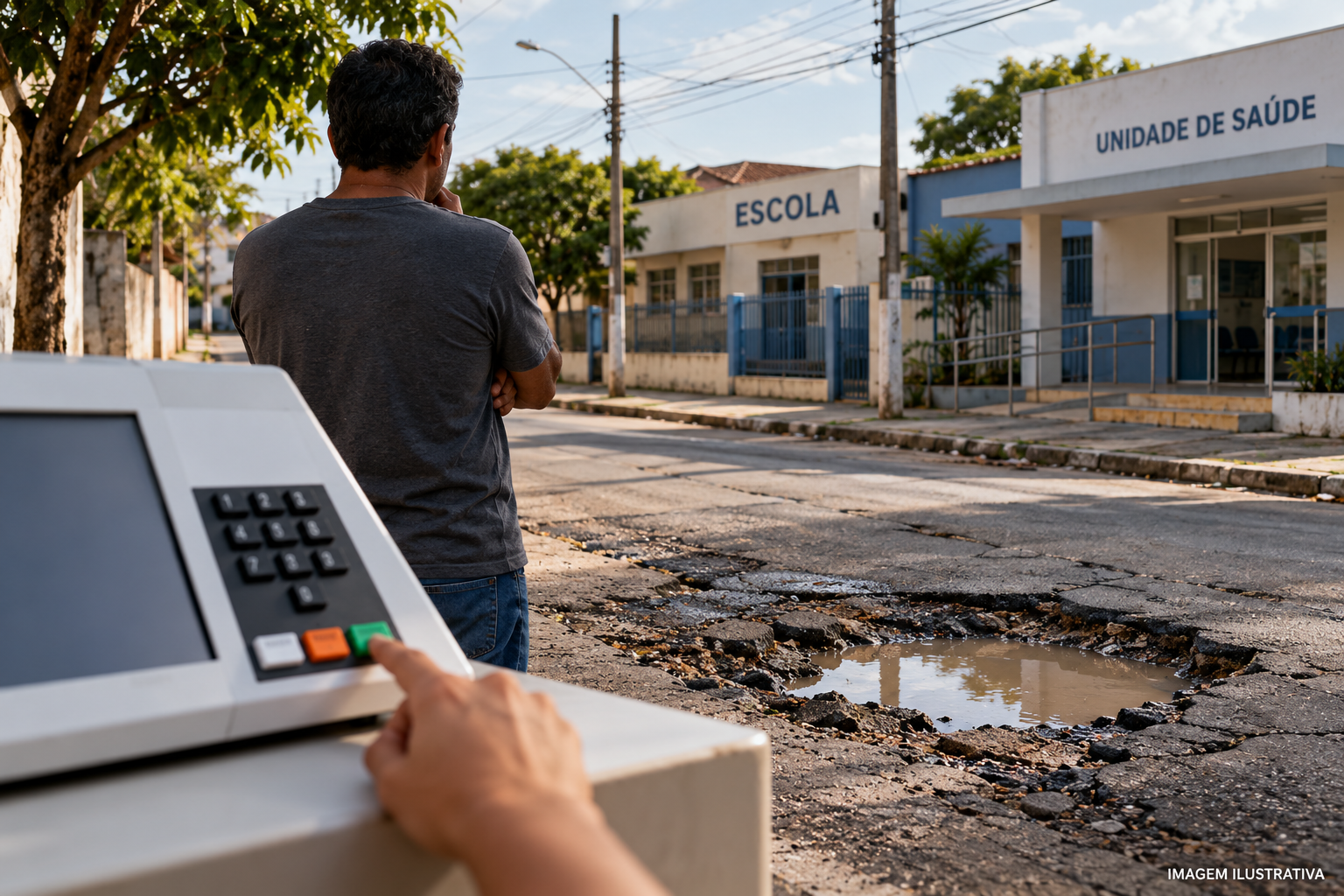 Antes de votar no candidato do prefeito(a), olhe para a sua rua